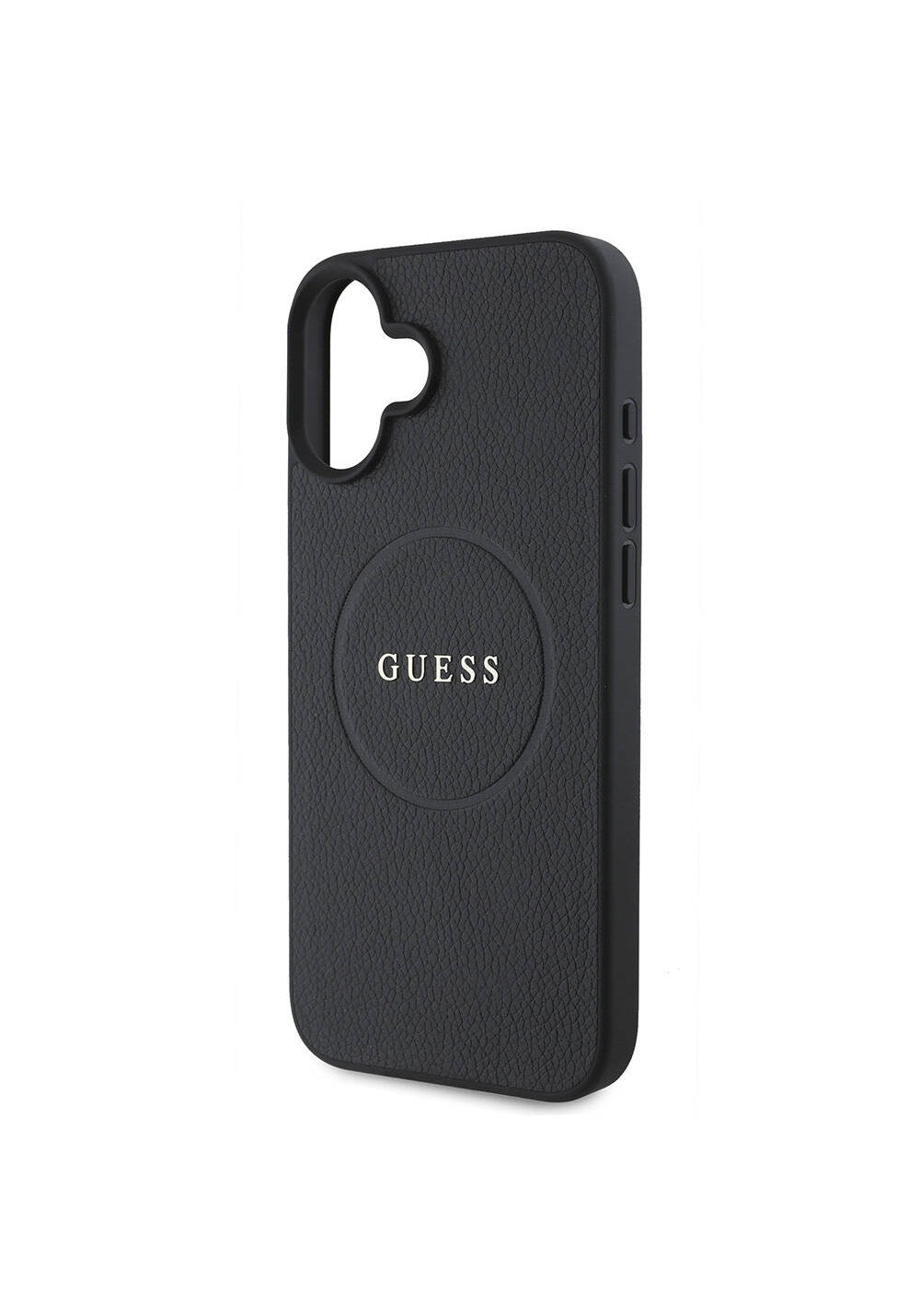 Apple iPhone 16 Kılıf Guess Orijinal Lisanslı Manyetik Şarj Uyumlu Yazı Logolu Grained Kapak