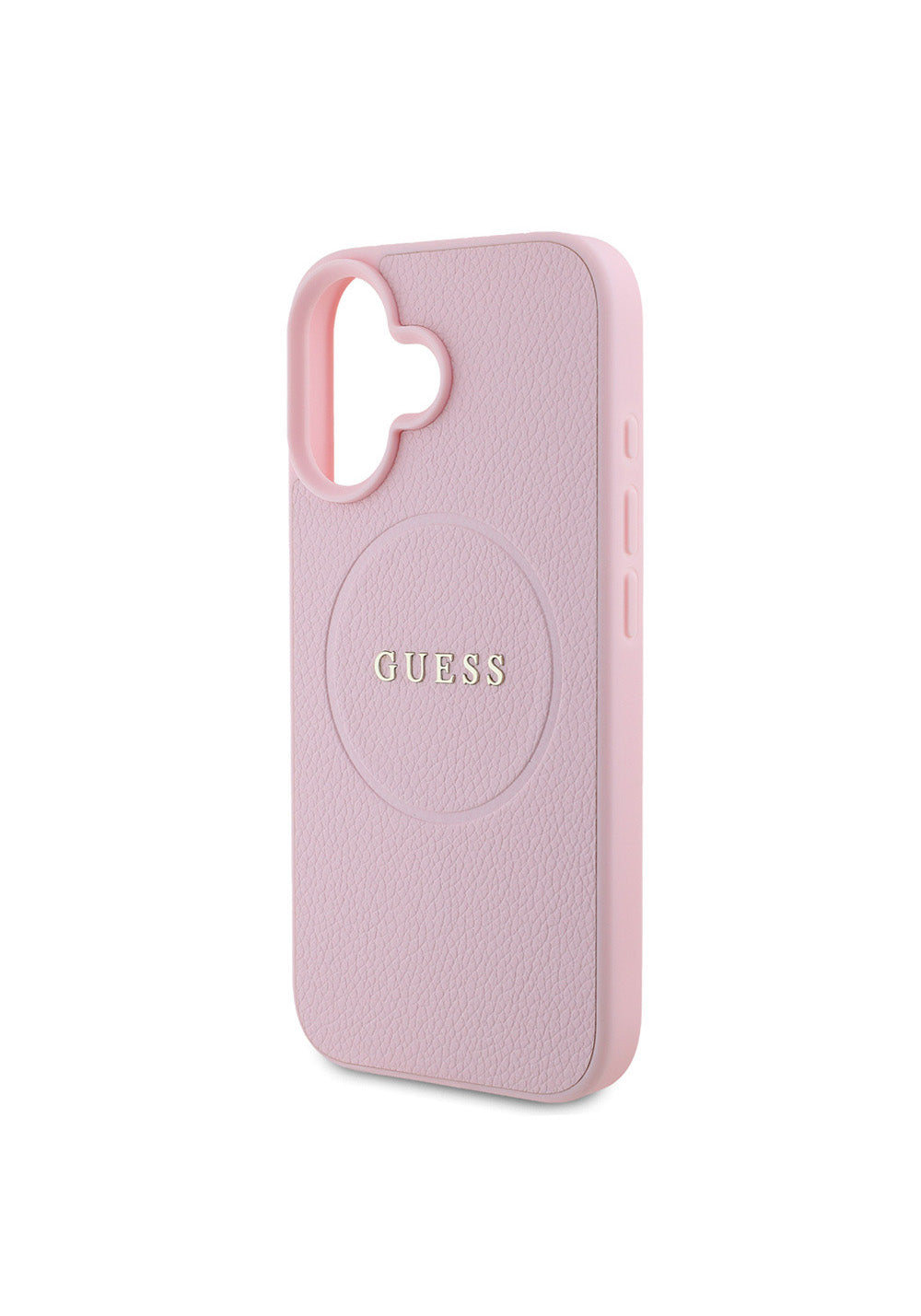 Apple iPhone 16 Kılıf Guess Orijinal Lisanslı Manyetik Şarj Uyumlu Yazı Logolu Grained Kapak