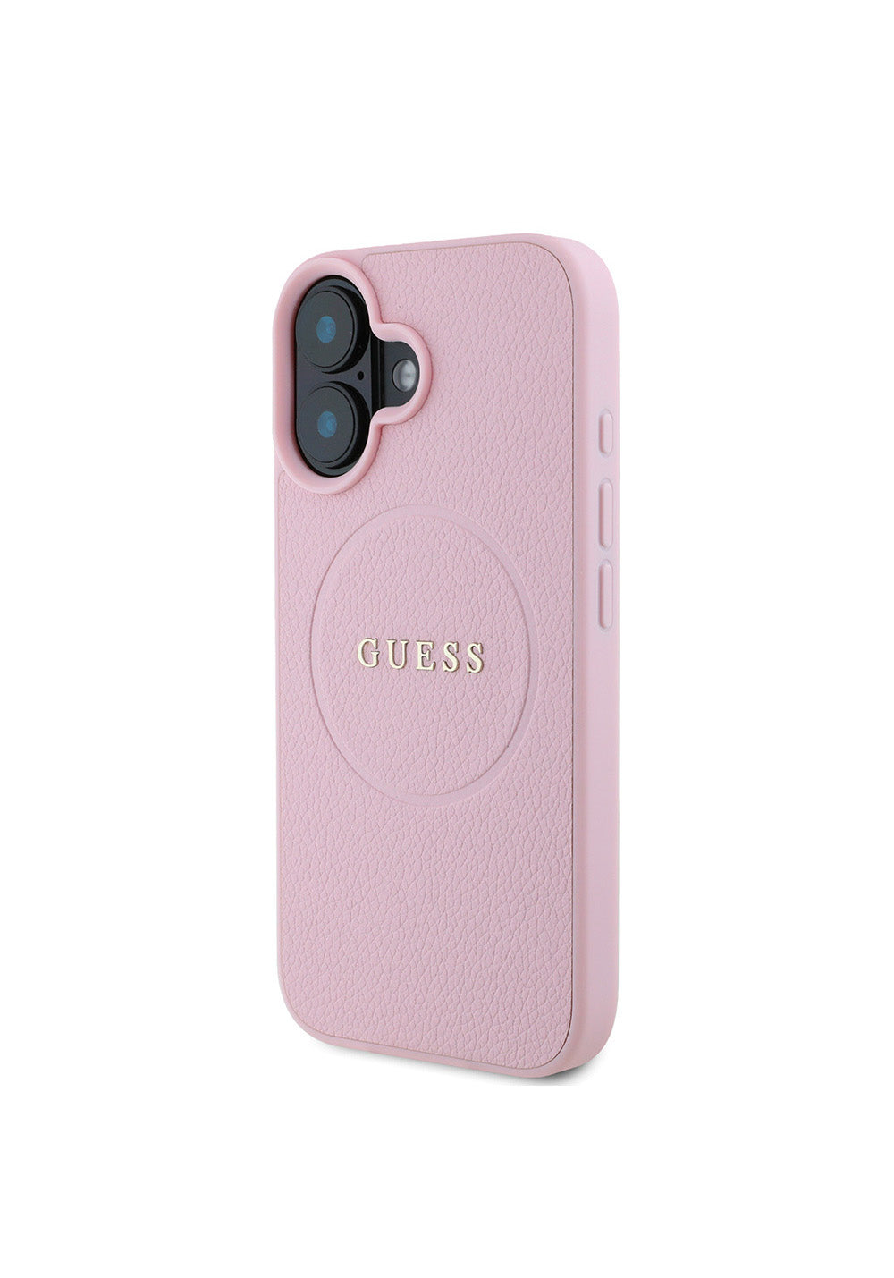 Apple iPhone 16 Kılıf Guess Orijinal Lisanslı Manyetik Şarj Uyumlu Yazı Logolu Grained Kapak