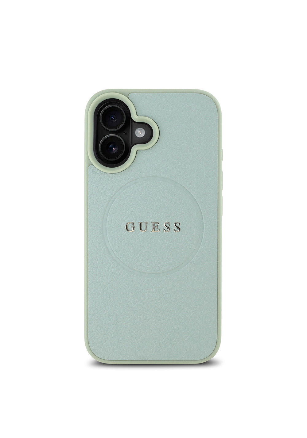 Apple iPhone 16 Kılıf Guess Orijinal Lisanslı Manyetik Şarj Uyumlu Yazı Logolu Grained Kapak