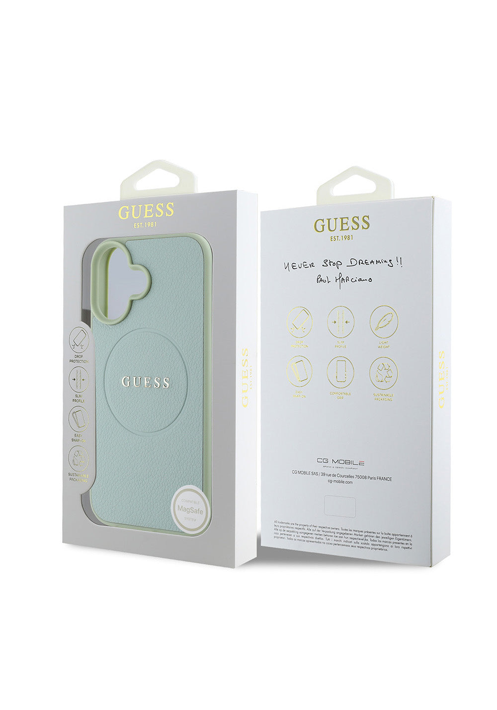 Apple iPhone 16 Kılıf Guess Orijinal Lisanslı Manyetik Şarj Uyumlu Yazı Logolu Grained Kapak