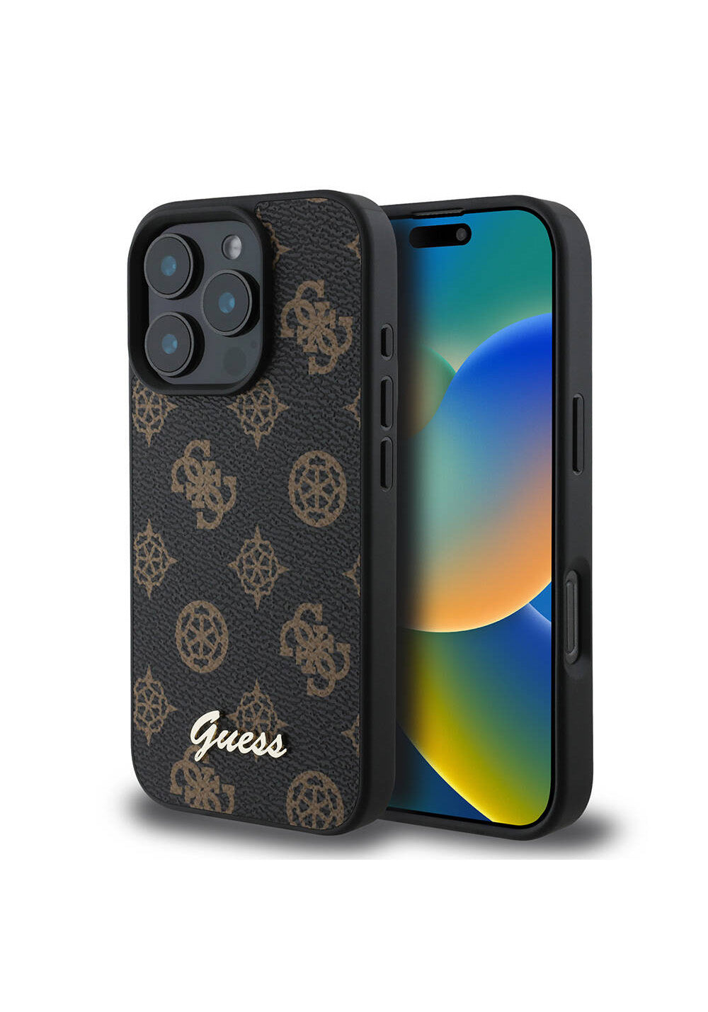 Apple iPhone 16 Pro Max Kılıf Guess Orijinal Lisanslı Manyetik Şarj Uyumlu Yazı Logolu Peony Kapak