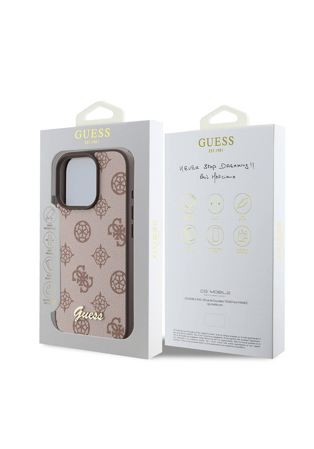 Apple iPhone 16 Pro Max Kılıf Guess Orijinal Lisanslı Manyetik Şarj Uyumlu Yazı Logolu Peony Kapak