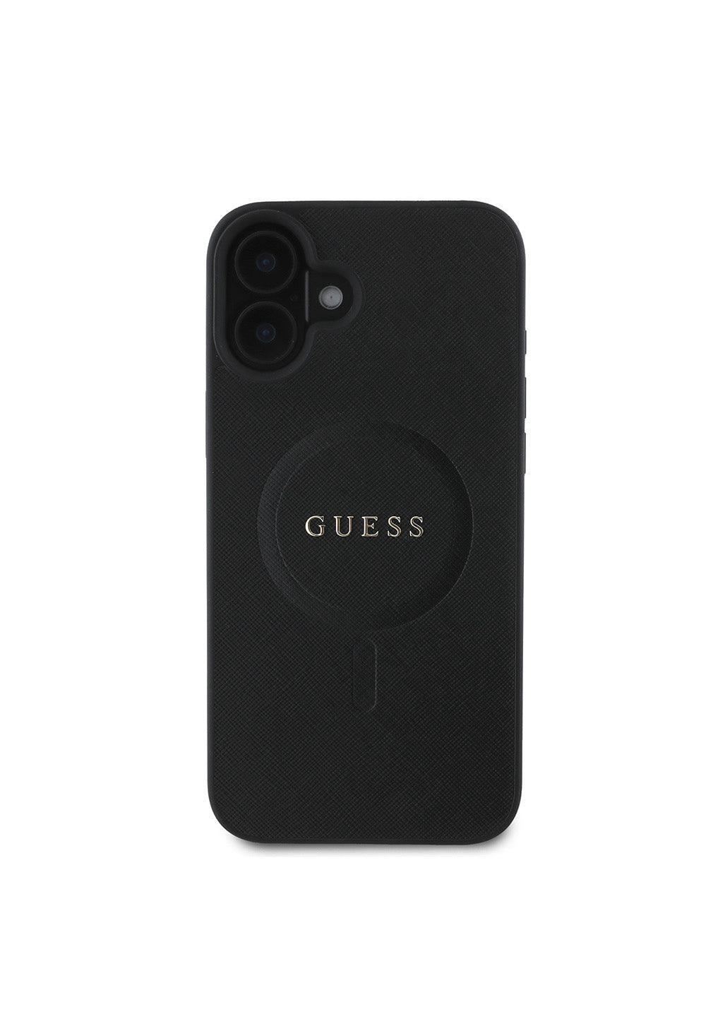Apple iPhone 16 Plus Kılıf Guess Orijinal Lisanslı Manyetik Şarj Uyumlu Yazı Logolu Saffiano Classic Kapak