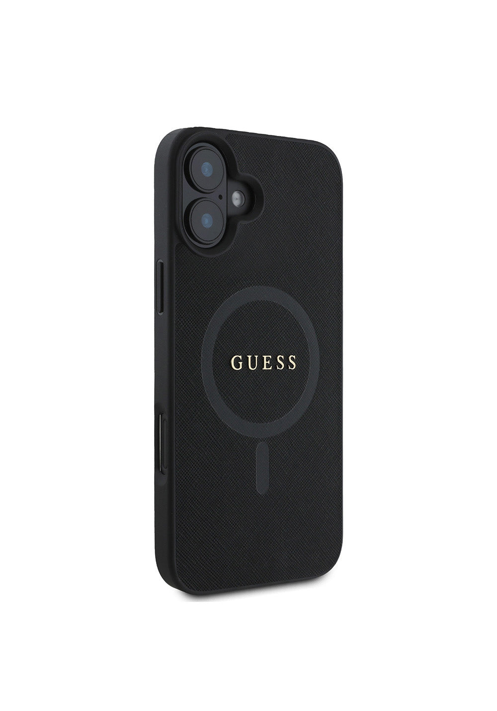 Apple iPhone 16 Plus Kılıf Guess Orijinal Lisanslı Manyetik Şarj Uyumlu Yazı Logolu Saffiano Classic Kapak
