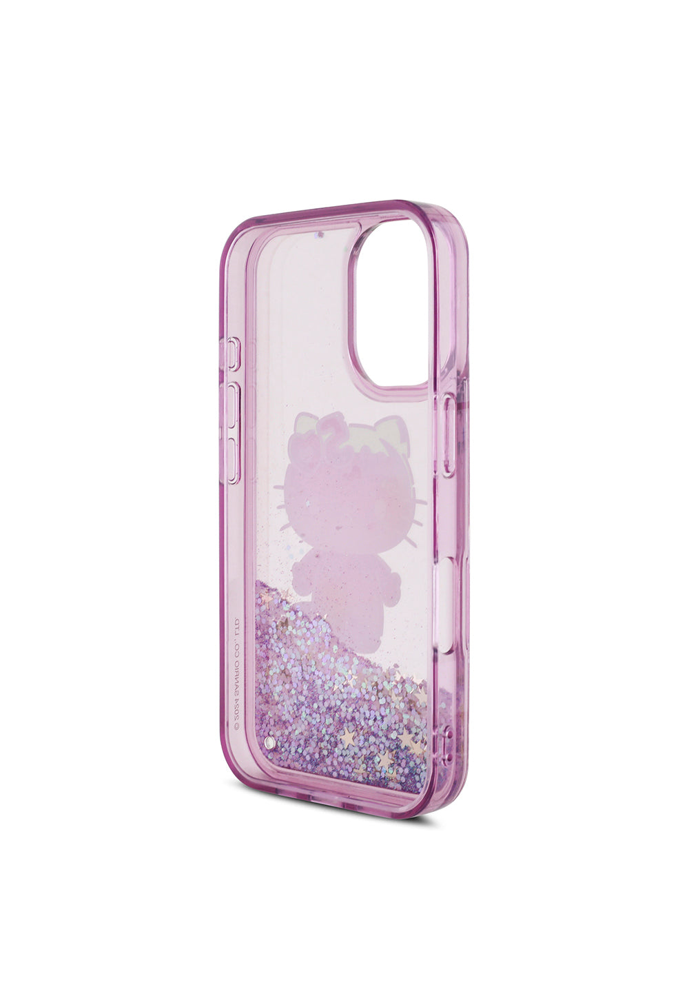 Apple iPhone 16 Kılıf Hello Kitty Orijinal Lisanslı Sıvılı Simli 50. Yıldönümü Partisi Kapak