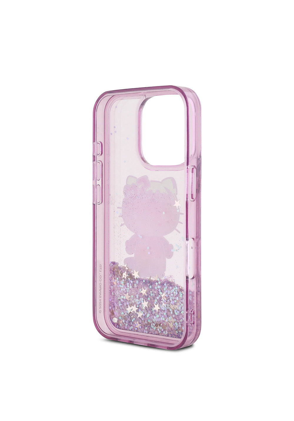 Apple iPhone 16 Pro Kılıf Hello Kitty Orijinal Lisanslı Sıvılı Simli 50. Yıldönümü Partisi Kapak