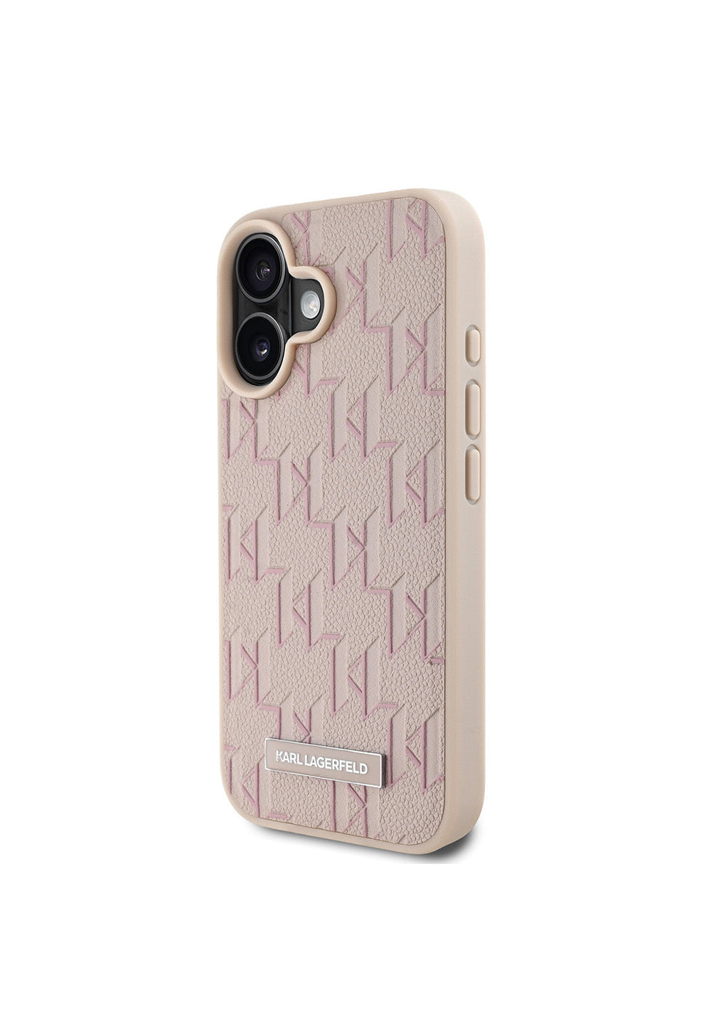 Apple iPhone 16 Kılıf Karl Lagerfeld Orijinal Lisanslı Manyetik Şarj Uyumlu KL Yazılı Hot Stamp Kapak