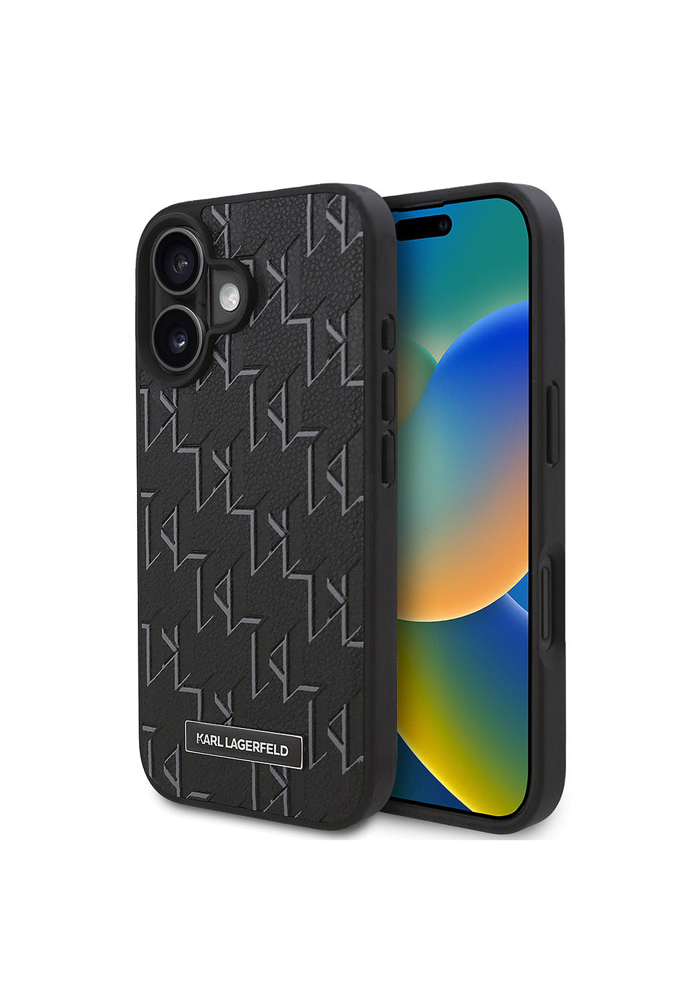 Apple iPhone 16 Plus Kılıf Karl Lagerfeld Orijinal Lisanslı Manyetik Şarj Uyumlu KL Yazılı Hot Stamp Kapak