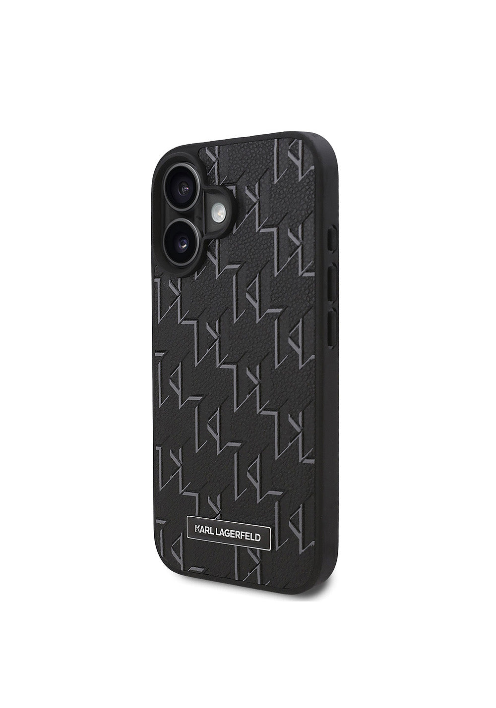 Apple iPhone 16 Plus Kılıf Karl Lagerfeld Orijinal Lisanslı Manyetik Şarj Uyumlu KL Yazılı Hot Stamp Kapak
