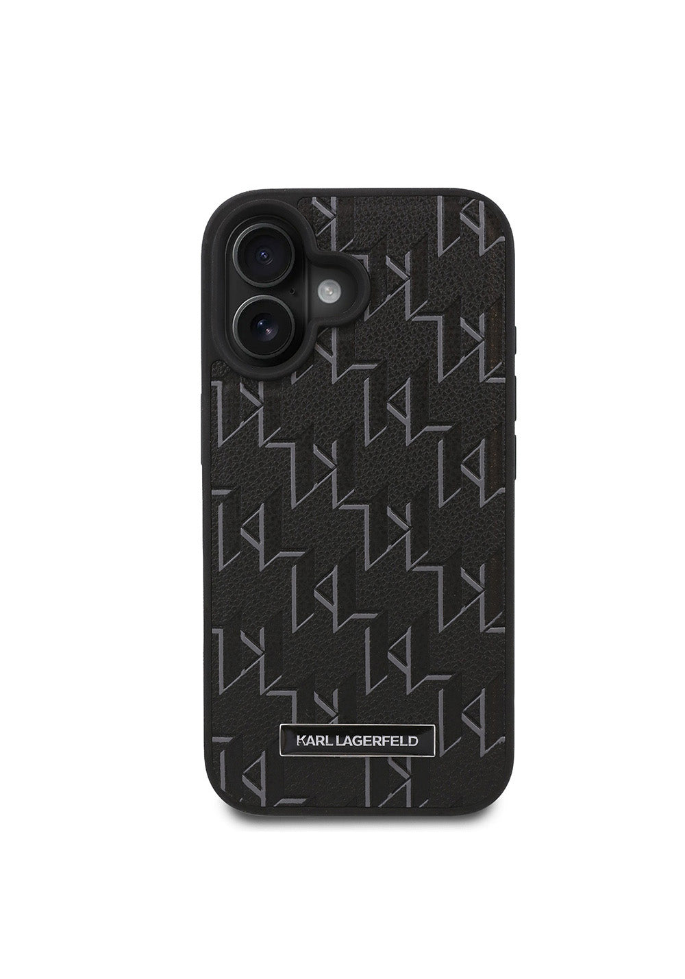Apple iPhone 16 Plus Kılıf Karl Lagerfeld Orijinal Lisanslı Manyetik Şarj Uyumlu KL Yazılı Hot Stamp Kapak