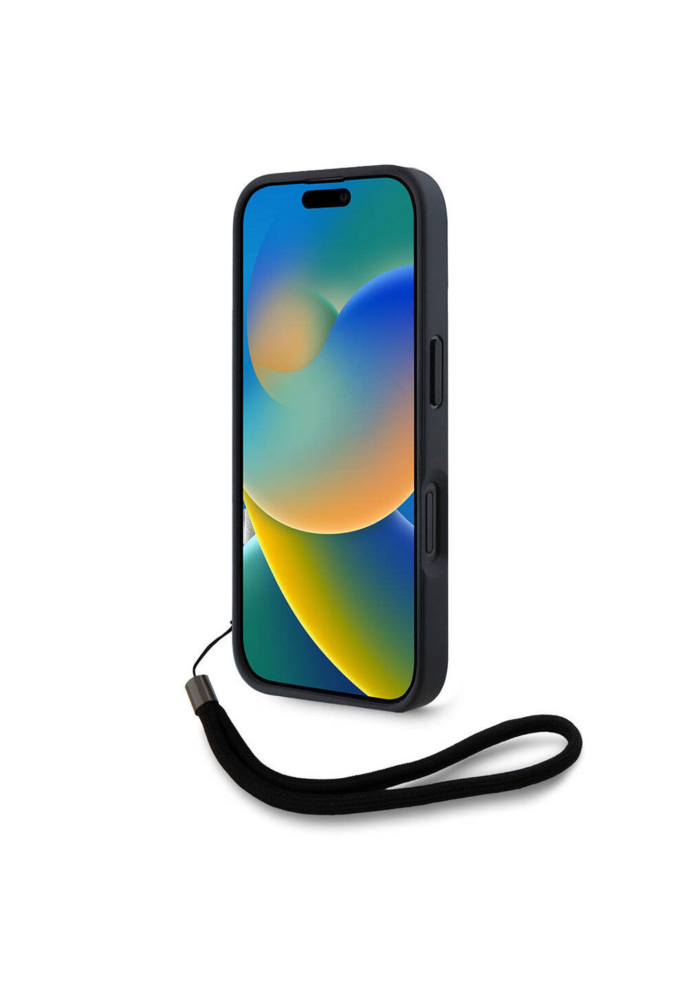 Apple iPhone 16 Pro Kılıf Karl Lagerfeld Orijinal Lisanslı Askılı Saffiano Athleisure Şerit Çizgili Kapak