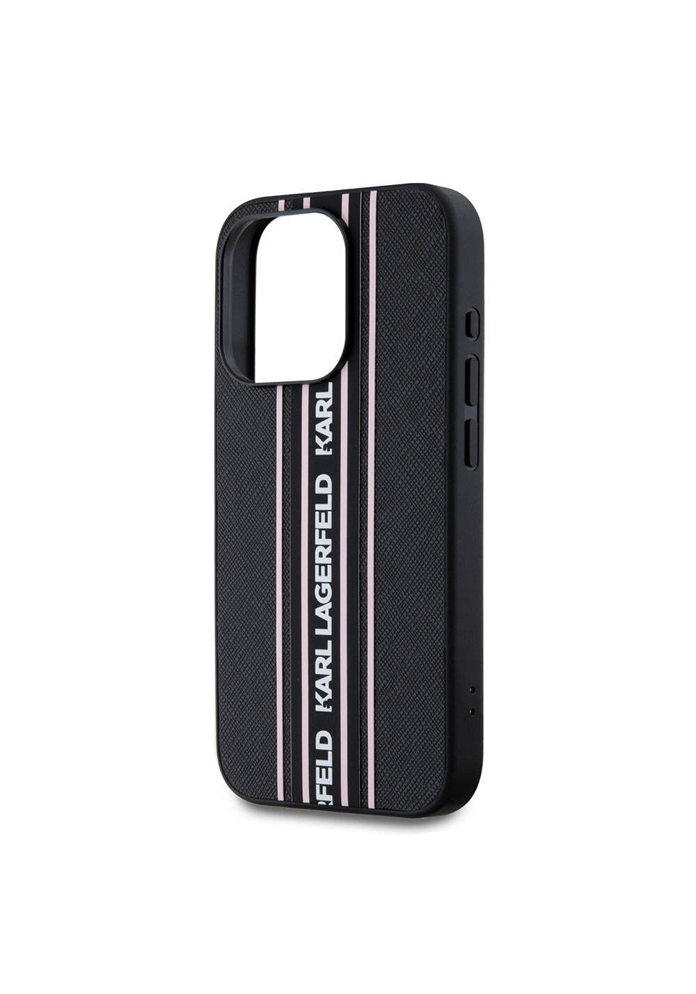Apple iPhone 16 Pro Kılıf Karl Lagerfeld Orijinal Lisanslı Askılı Saffiano Athleisure Şerit Çizgili Kapak