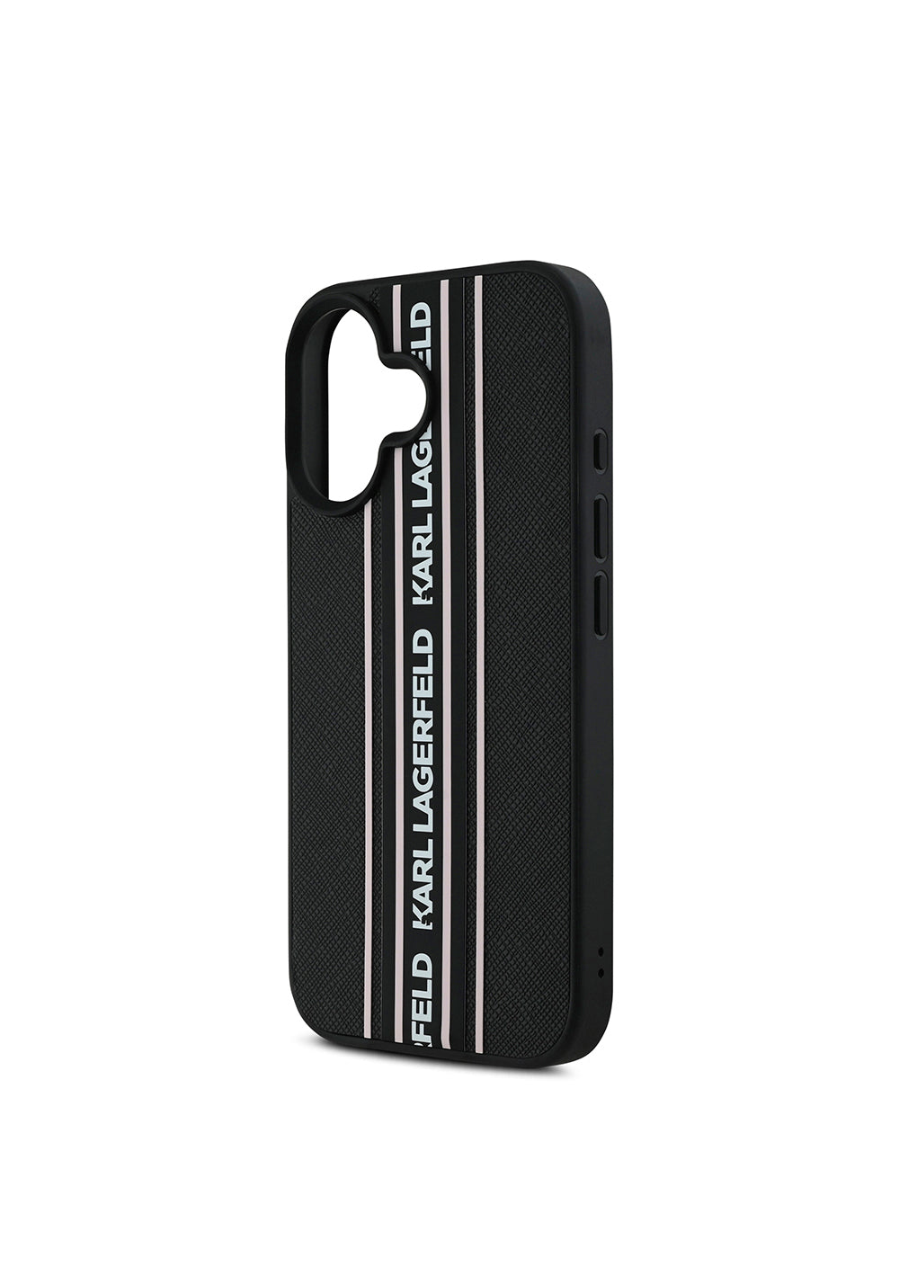 Apple iPhone 16 Kılıf Karl Lagerfeld Orijinal Lisanslı Askılı Saffiano Athleisure Şerit Çizgili Kapak