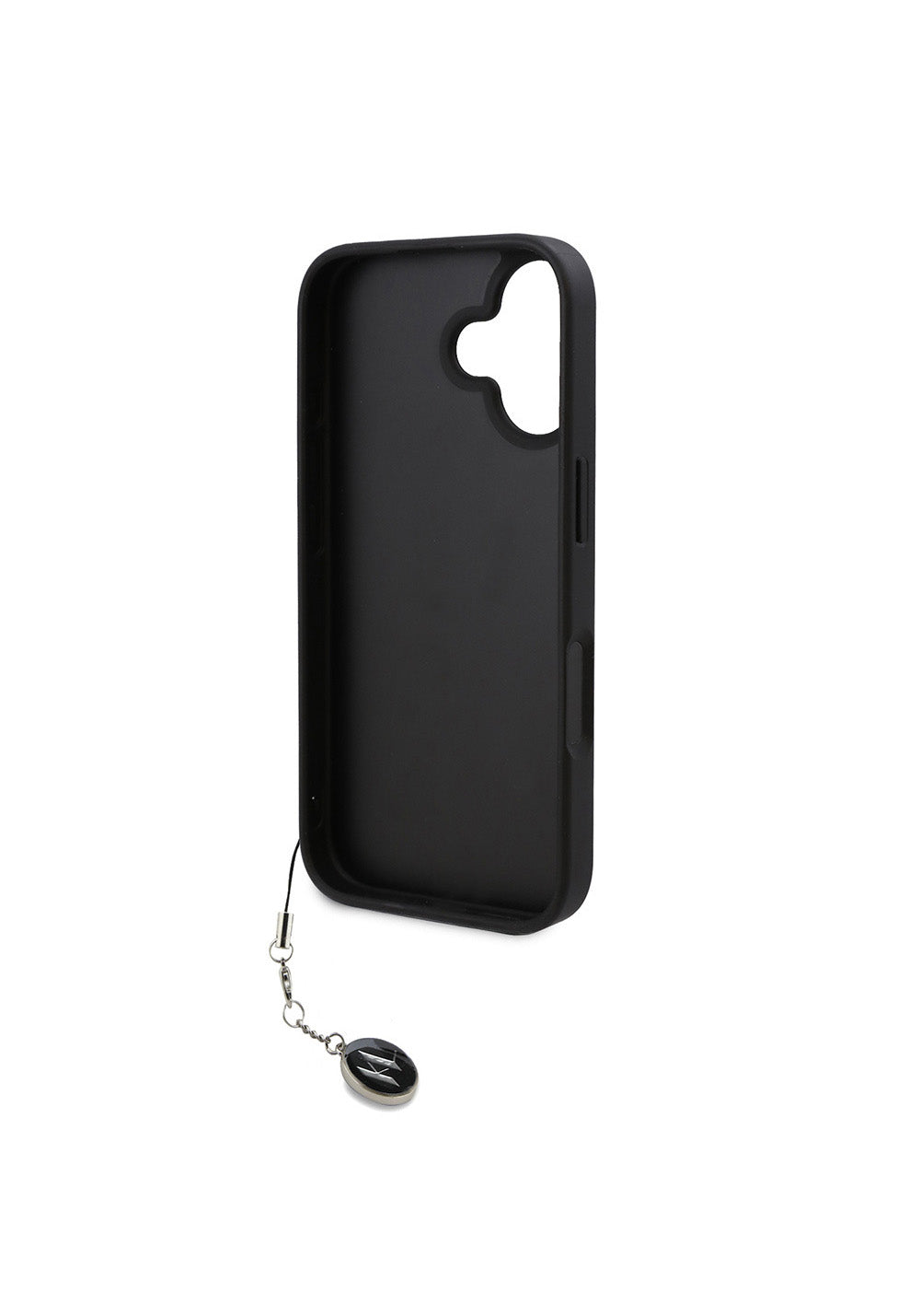 Apple iPhone 16 Kılıf Karl Lagerfeld Orijinal Lisanslı Anahtarlıklı Taşlı KL Yazılı Saffiano Rhinestones Kapak