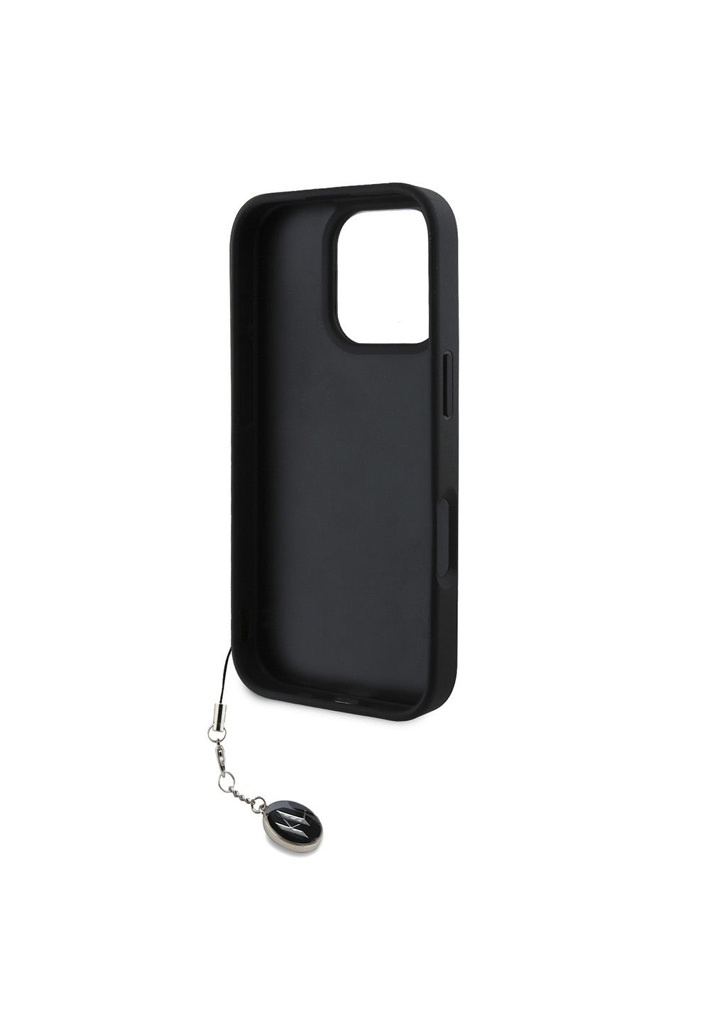 Apple iPhone 16 Pro Kılıf Karl Lagerfeld Orijinal Lisanslı Anahtarlıklı Taşlı KL Yazılı Saffiano Rhinestones Kapak