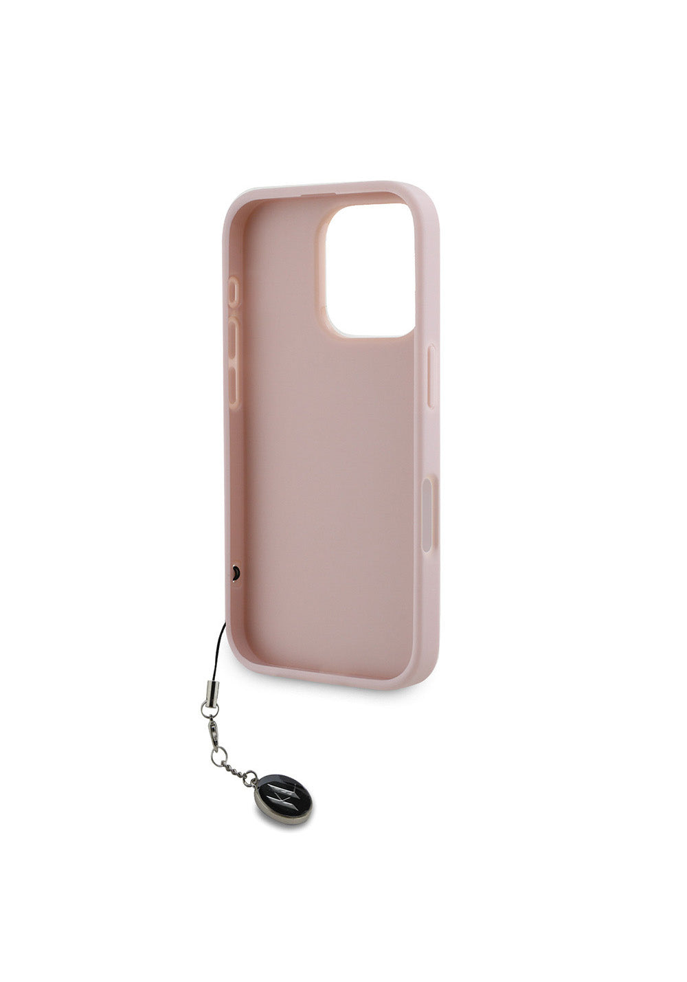 Apple iPhone 16 Pro Max Kılıf Karl Lagerfeld Orijinal Lisanslı Anahtarlıklı Taşlı KL Yazılı Saffiano Rhinestones Kapak