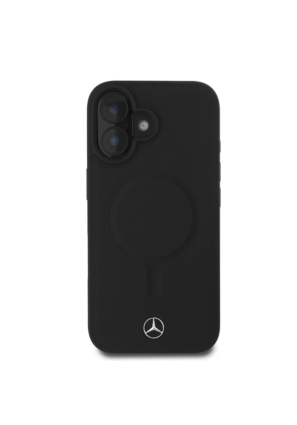 Apple iPhone 16 Plus Kılıf Mercedes Benz Manyetik Şarj Uyumlu Yumuşak Deri Orijinal Lisanslı Kapak