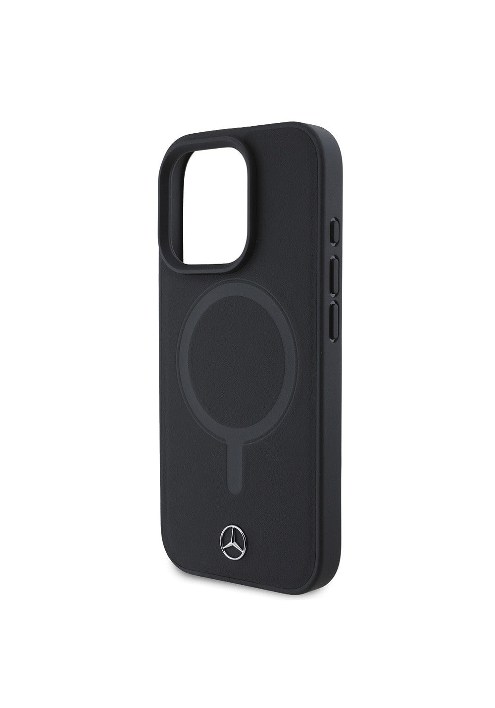Apple iPhone 16 Pro Kılıf Mercedes Benz Manyetik Şarj Uyumlu Yumuşak Deri Orijinal Lisanslı Kapak