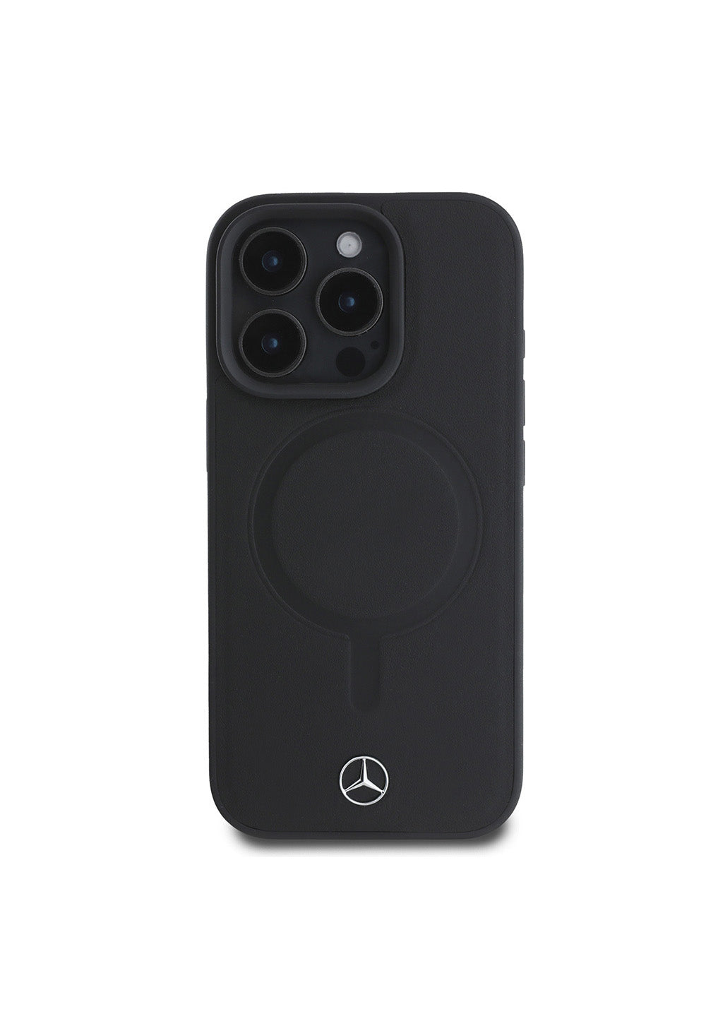 Apple iPhone 16 Pro Max Kılıf Mercedes Benz Manyetik Şarj Uyumlu Yumuşak Deri Orijinal Lisanslı Kapak