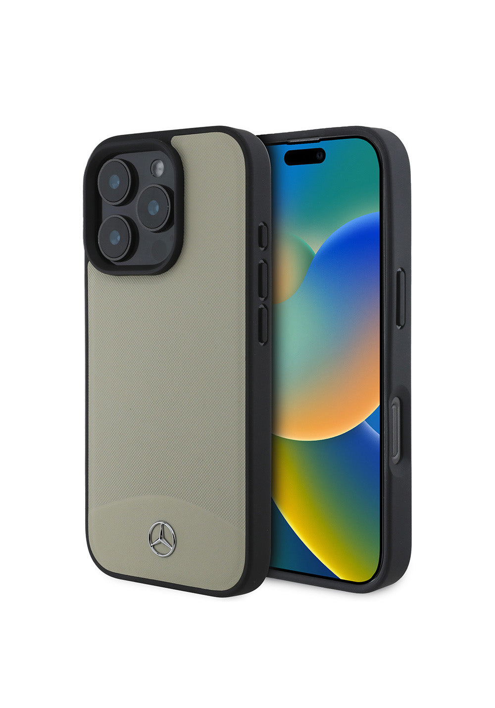 Apple iPhone 16 Pro Kılıf Mercedes Benz Orijinal Lisanslı Manyetik Şarj Uyumlu Dokulu ve Düz Deri Kapak