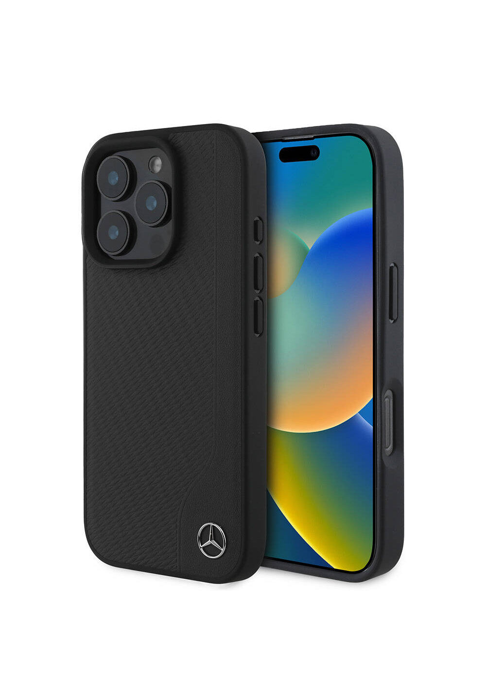 Apple iPhone 16 Pro Max Kılıf Mercedes Benz Orijinal Lisanslı Manyetik Şarj Uyumlu 3D Metal Logolu Wood Imitation Deri Kapak