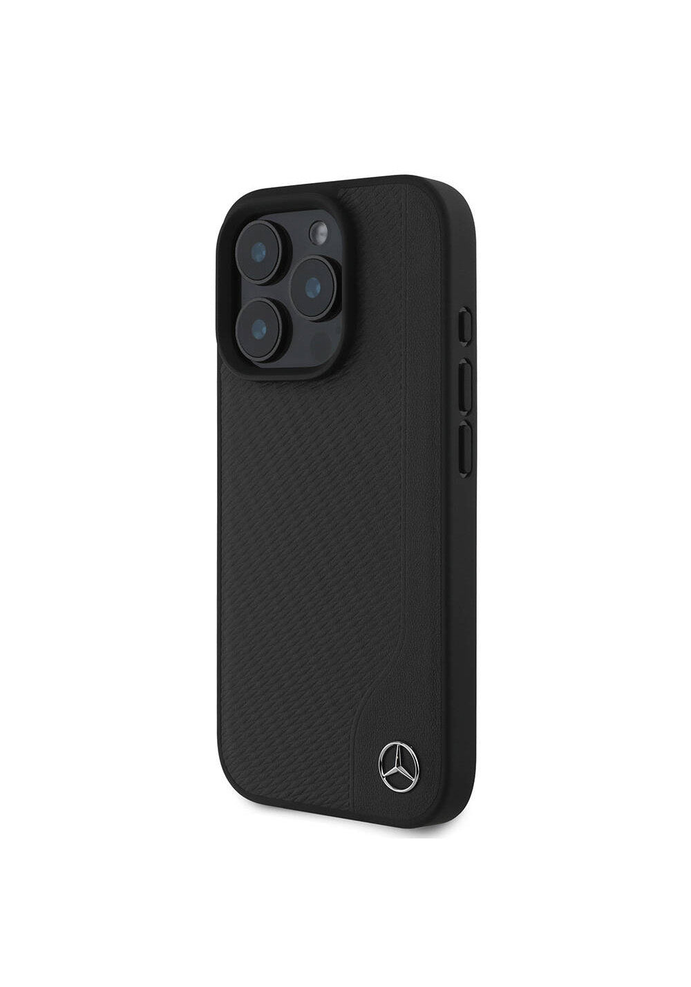 Apple iPhone 16 Pro Max Kılıf Mercedes Benz Orijinal Lisanslı Manyetik Şarj Uyumlu 3D Metal Logolu Wood Imitation Deri Kapak