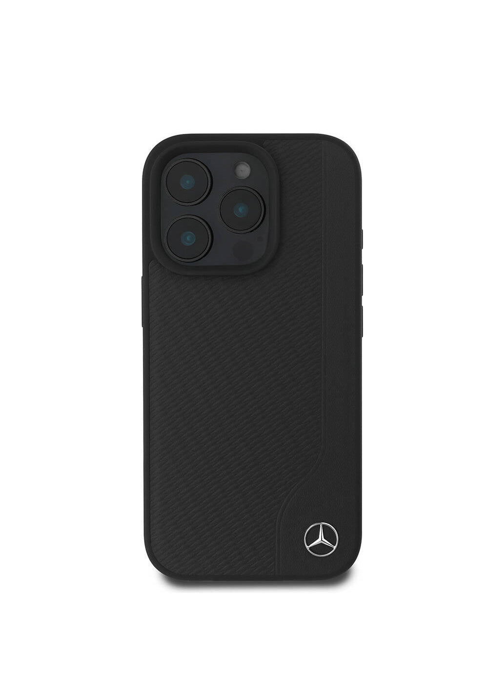 Apple iPhone 16 Pro Max Kılıf Mercedes Benz Orijinal Lisanslı Manyetik Şarj Uyumlu 3D Metal Logolu Wood Imitation Deri Kapak