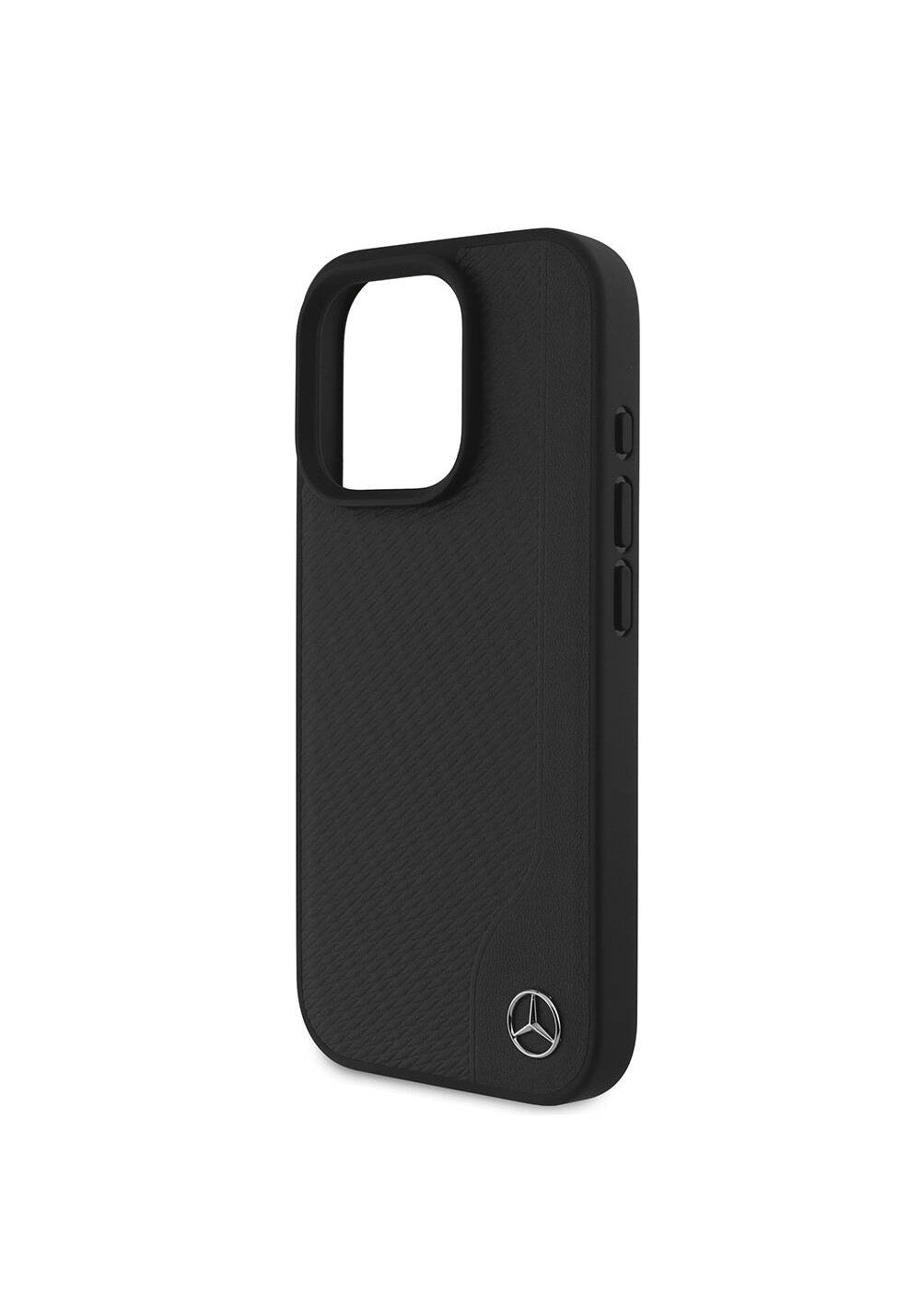 Apple iPhone 16 Pro Max Kılıf Mercedes Benz Orijinal Lisanslı Manyetik Şarj Uyumlu 3D Metal Logolu Wood Imitation Deri Kapak