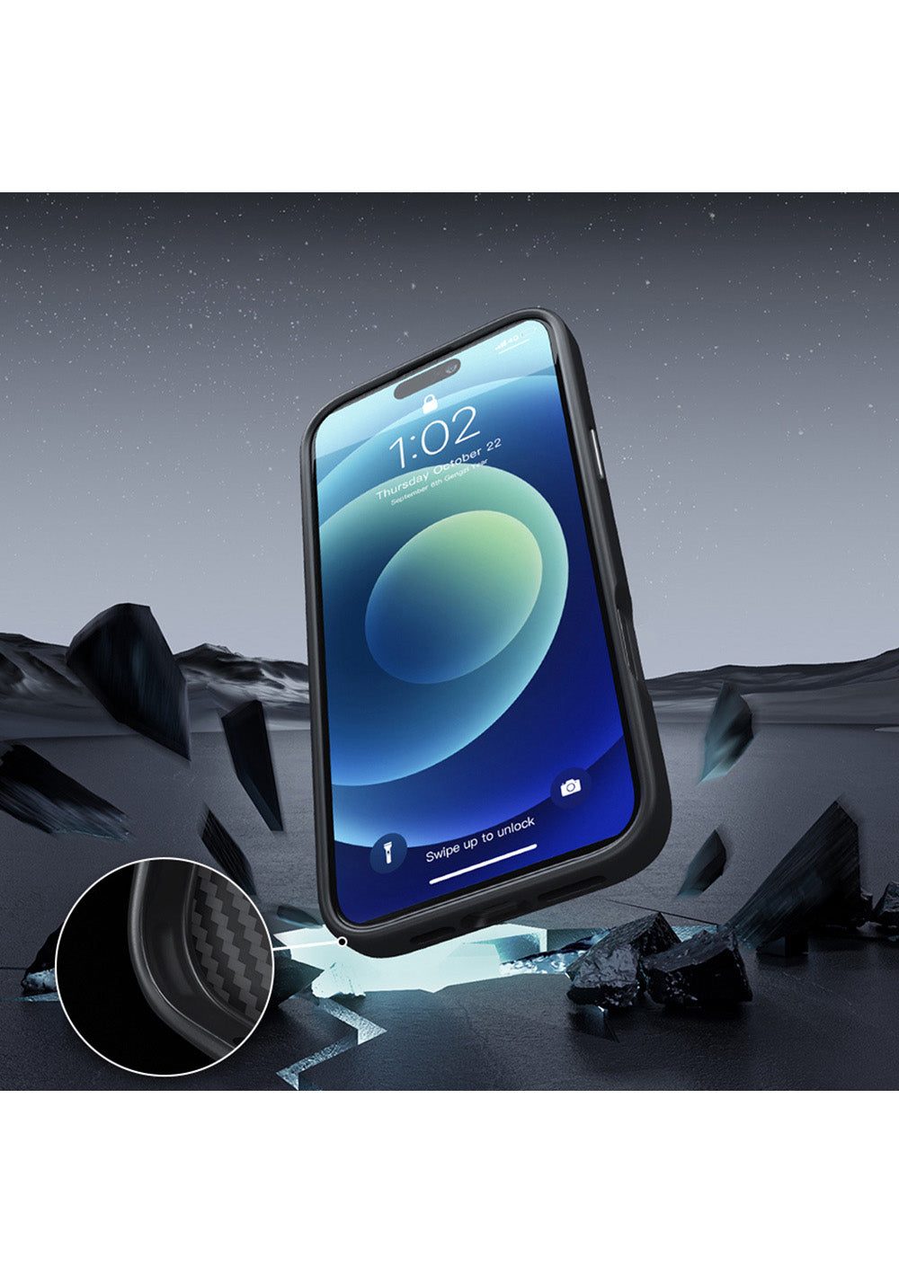 Apple iPhone 16 Kılıf Wiwu DCC-205 Manyetik Şarj Uyumlu Aramid Fiber Tasarım Kapak