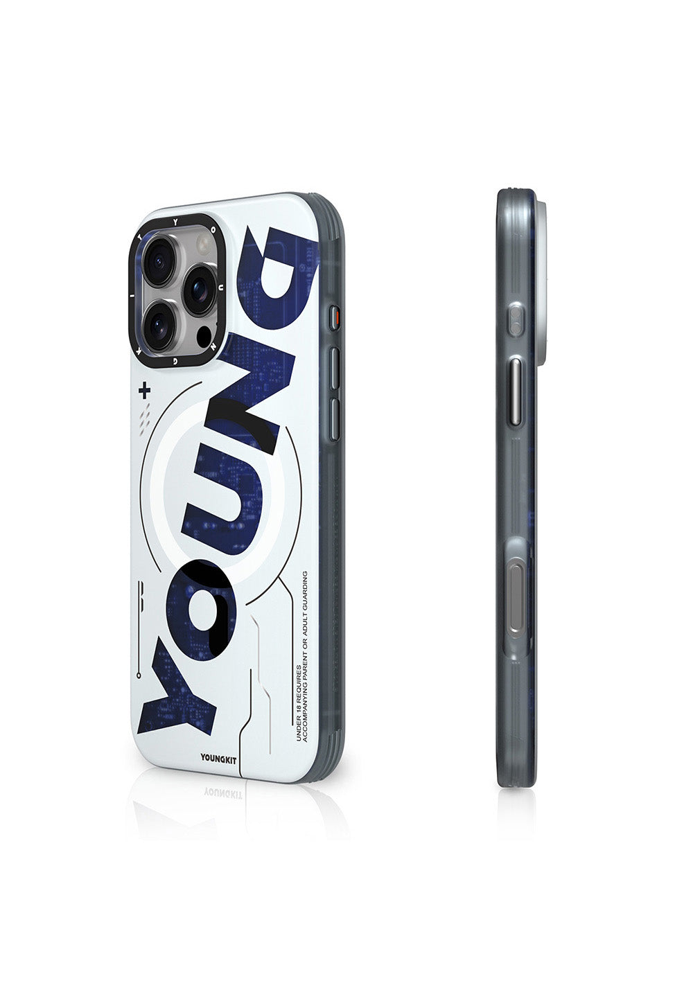 Apple iPhone 16 Pro Max Kılıf Manyetik Şarj Uyumlu Airbagli Çift Katmanlı Youngkit Future Serisi Kapak