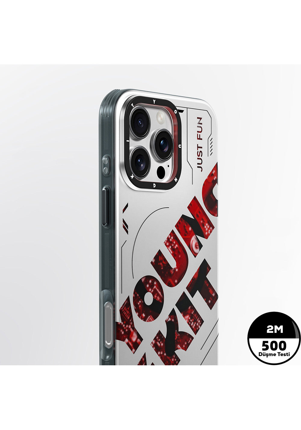 Apple iPhone 16 Pro Max Kılıf Manyetik Şarj Uyumlu Airbagli Çift Katmanlı Youngkit Future Serisi Kapak