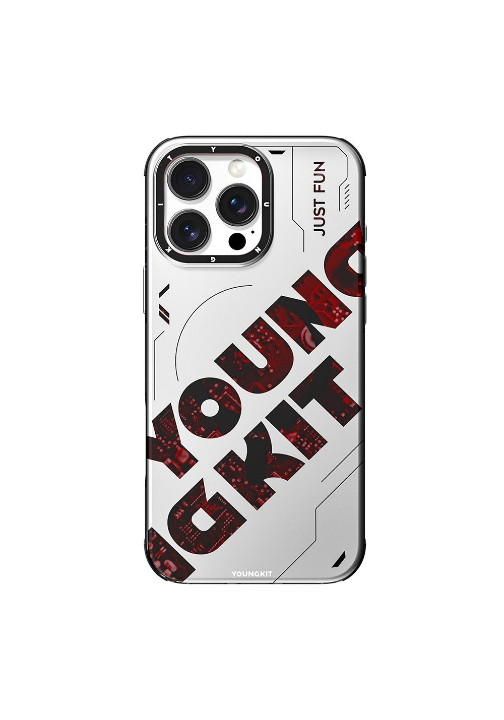 Apple iPhone 16 Pro Max Kılıf Manyetik Şarj Uyumlu Airbagli Çift Katmanlı Youngkit Future Serisi Kapak