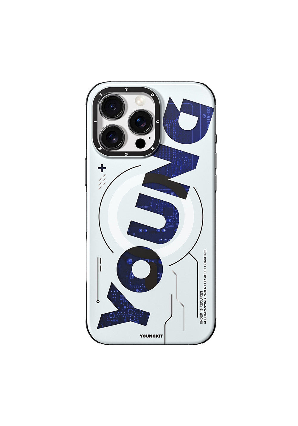 Apple iPhone 16 Pro Max Kılıf Manyetik Şarj Uyumlu Airbagli Çift Katmanlı Youngkit Future Serisi Kapak