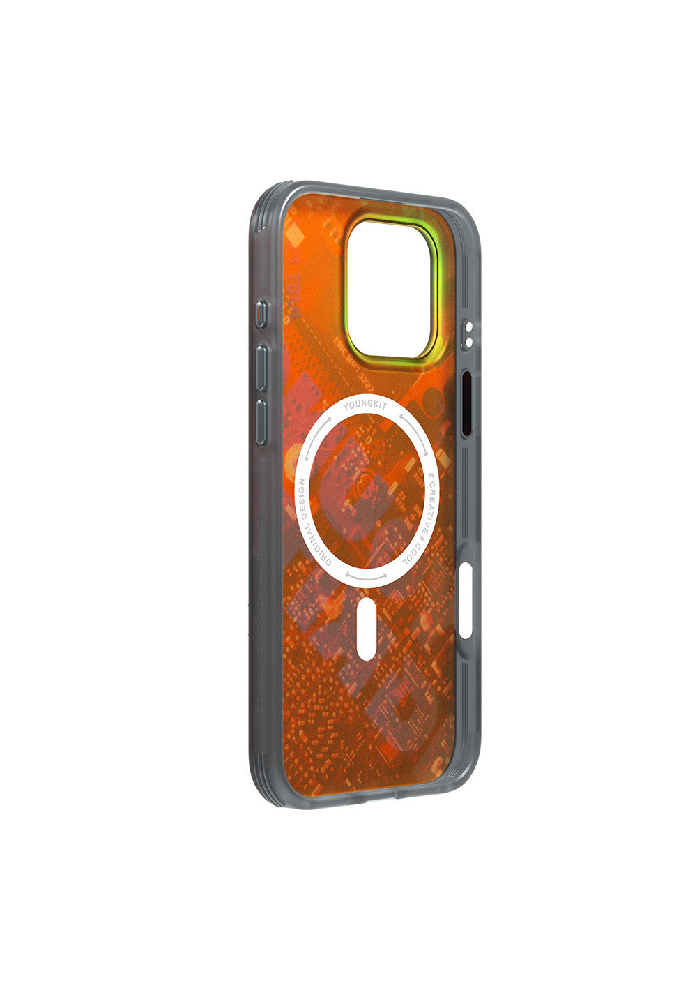 Apple iPhone 16 Pro Max Kılıf Manyetik Şarj Uyumlu Airbagli Çift Katmanlı Youngkit Future Serisi Kapak