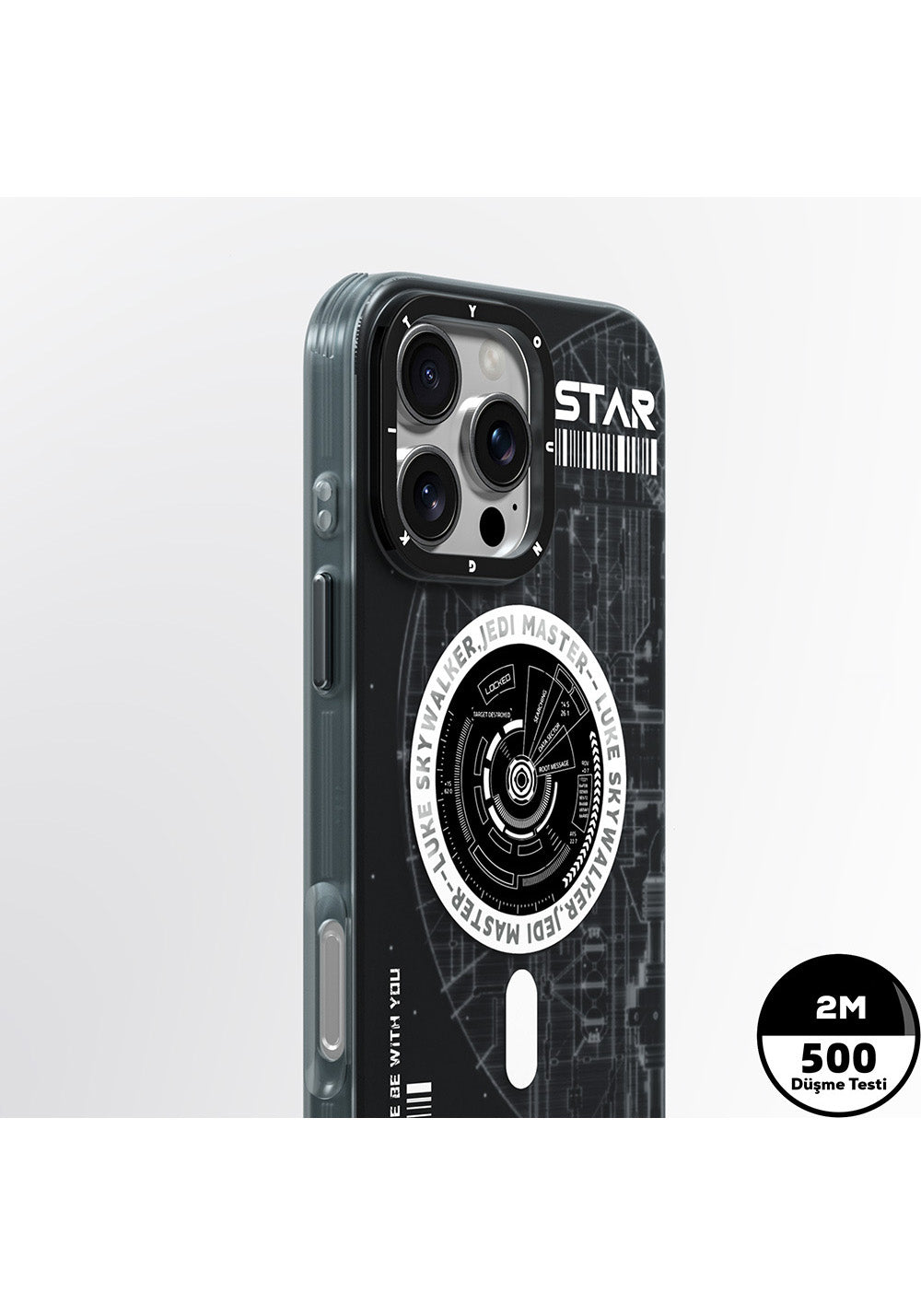 Apple iPhone 16 Pro Max Kılıf Manyetik Şarj Uyumlu Airbagli Hologram Tasarımlı Youngkit Interstellar Serisi Kapak