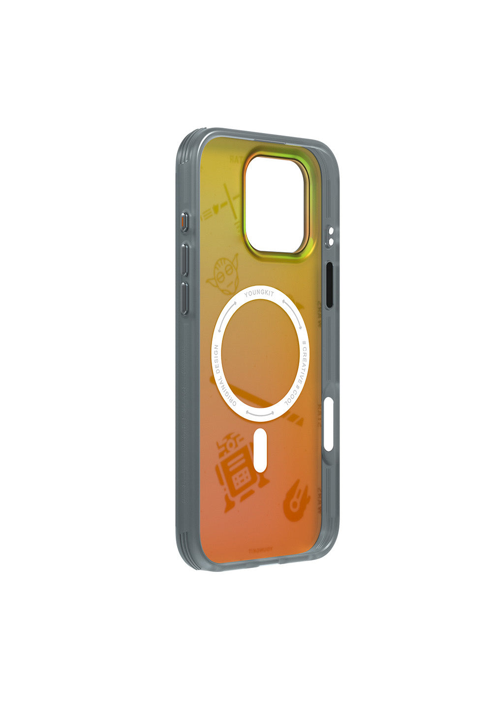 Apple iPhone 16 Pro Max Kılıf Manyetik Şarj Uyumlu Airbagli Hologram Tasarımlı Youngkit Interstellar Serisi Kapak