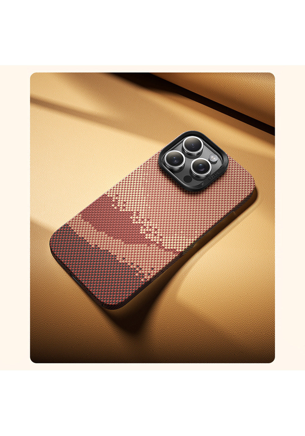 Apple iPhone 16 Pro Max Kılıf Manyetik Şarj Uyumlu Benks GoldenTide ArmorAir 600D Kevlar Karbon Kapak