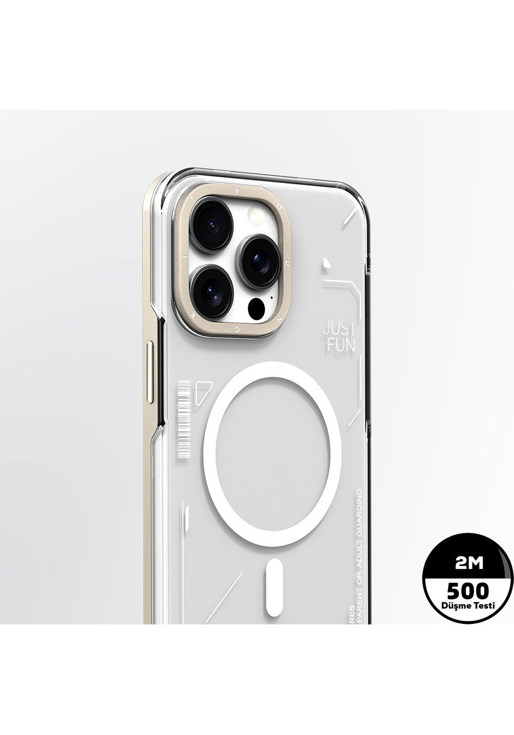 Apple iPhone 16 Pro Kılıf Manyetik Şarj Uyumlu Çıkarılabilir Arka Yüzeyli Youngkit Mecha Kapak
