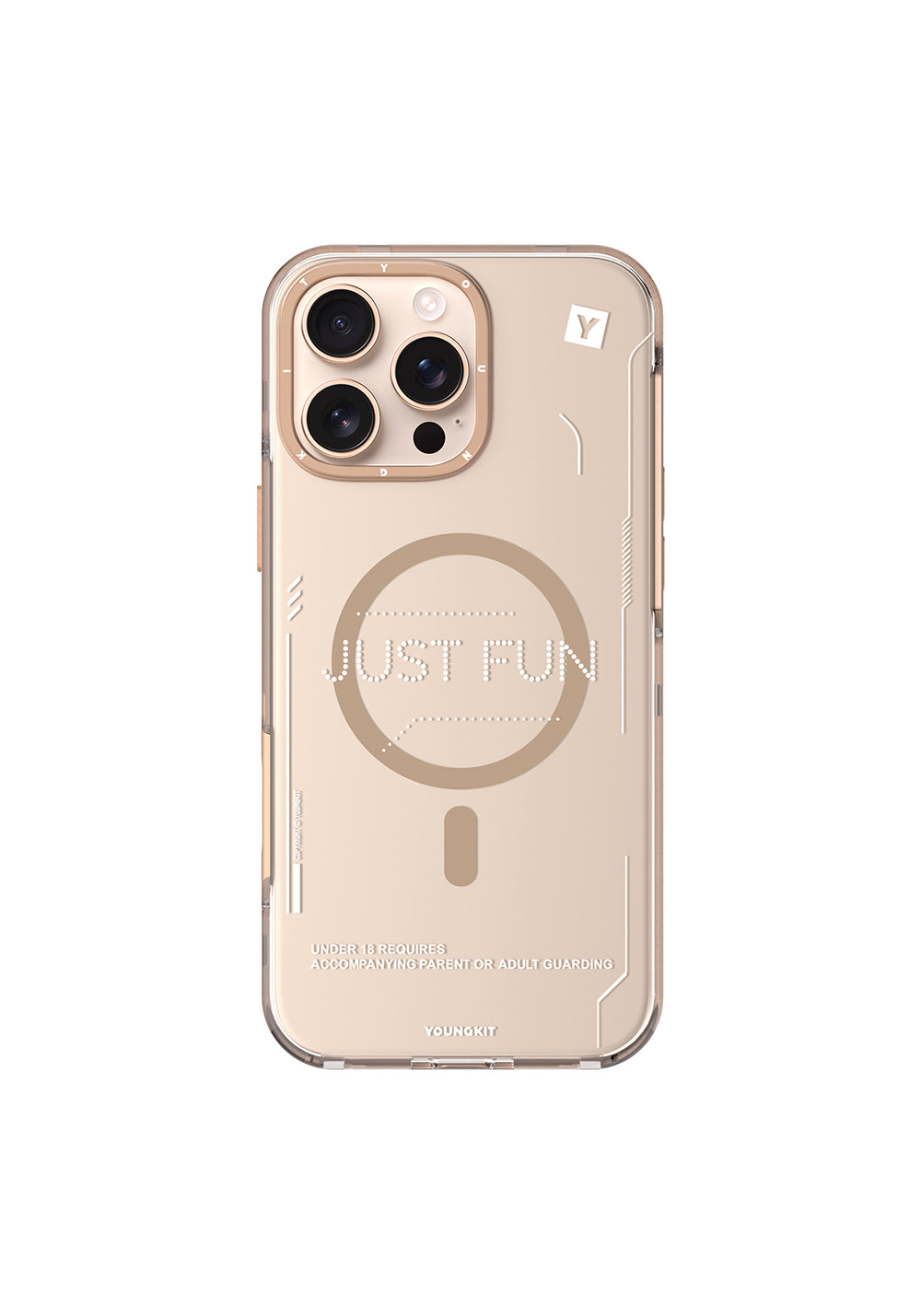 Apple iPhone 16 Pro Kılıf Manyetik Şarj Uyumlu Çıkarılabilir Arka Yüzeyli Youngkit Mecha Kapak