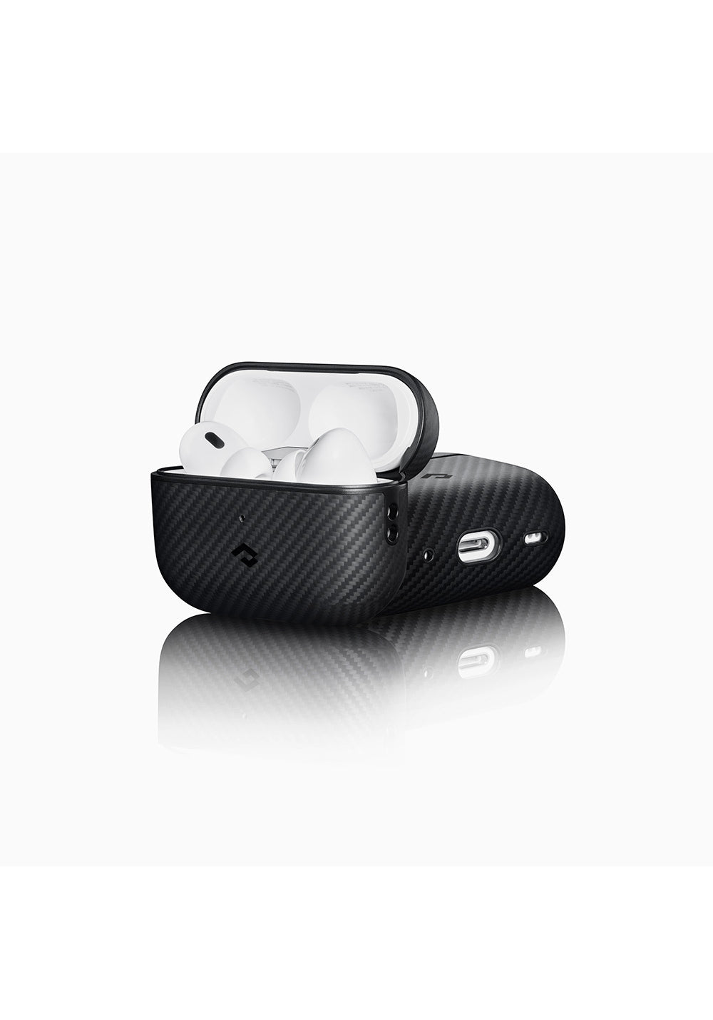 Apple Airpods Pro Kılıf 600D Aramid Fiber Pitaka Classic Serisi Black-Grey Twill Kılıf