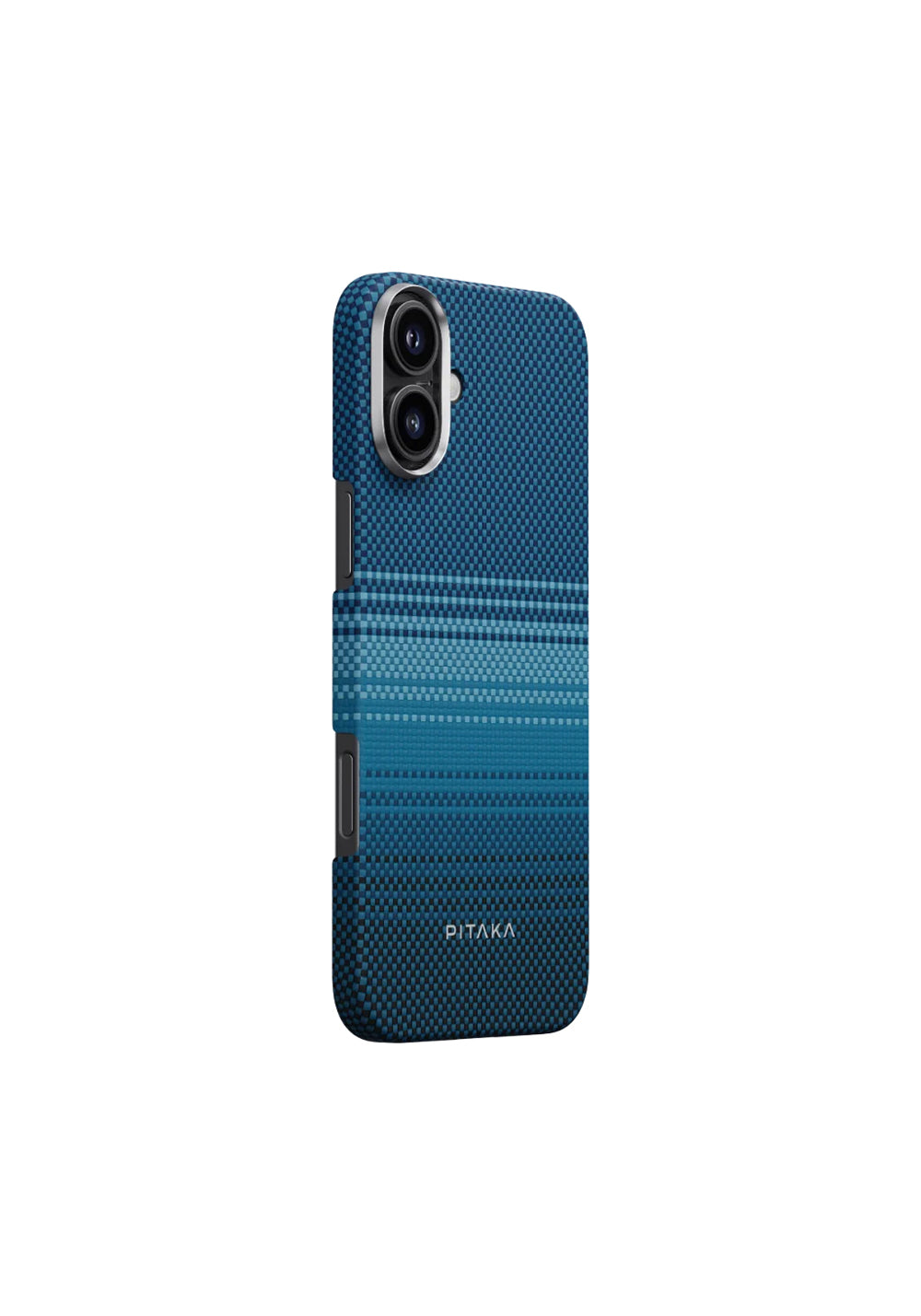Apple iPhone 16 Kılıf Manyetik Şarj Uyumlu Aramid Karbon Fiber Pitaka Tactile Woven Sunset-Moonrise Serisi Moonrise Kapak