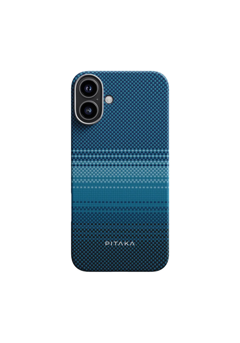 Apple iPhone 16 Plus Kılıf Manyetik Şarj Uyumlu Aramid Karbon Fiber Pitaka Tactile Woven Sunset-Moonrise Serisi Moonrise Kapak