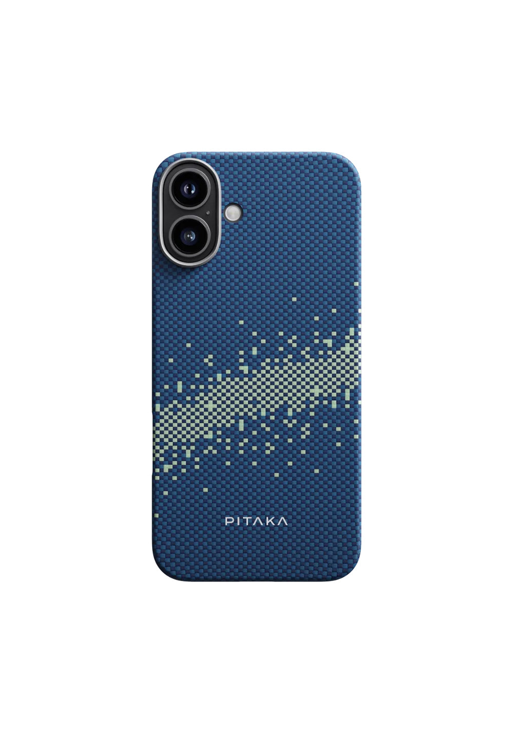 Apple iPhone 16 Plus Kılıf Manyetik Şarj Uyumlu Aramid Karbon Fiber Pitaka Tactile Woven Starpeak Serisi Milky Way Galaxy Kapak