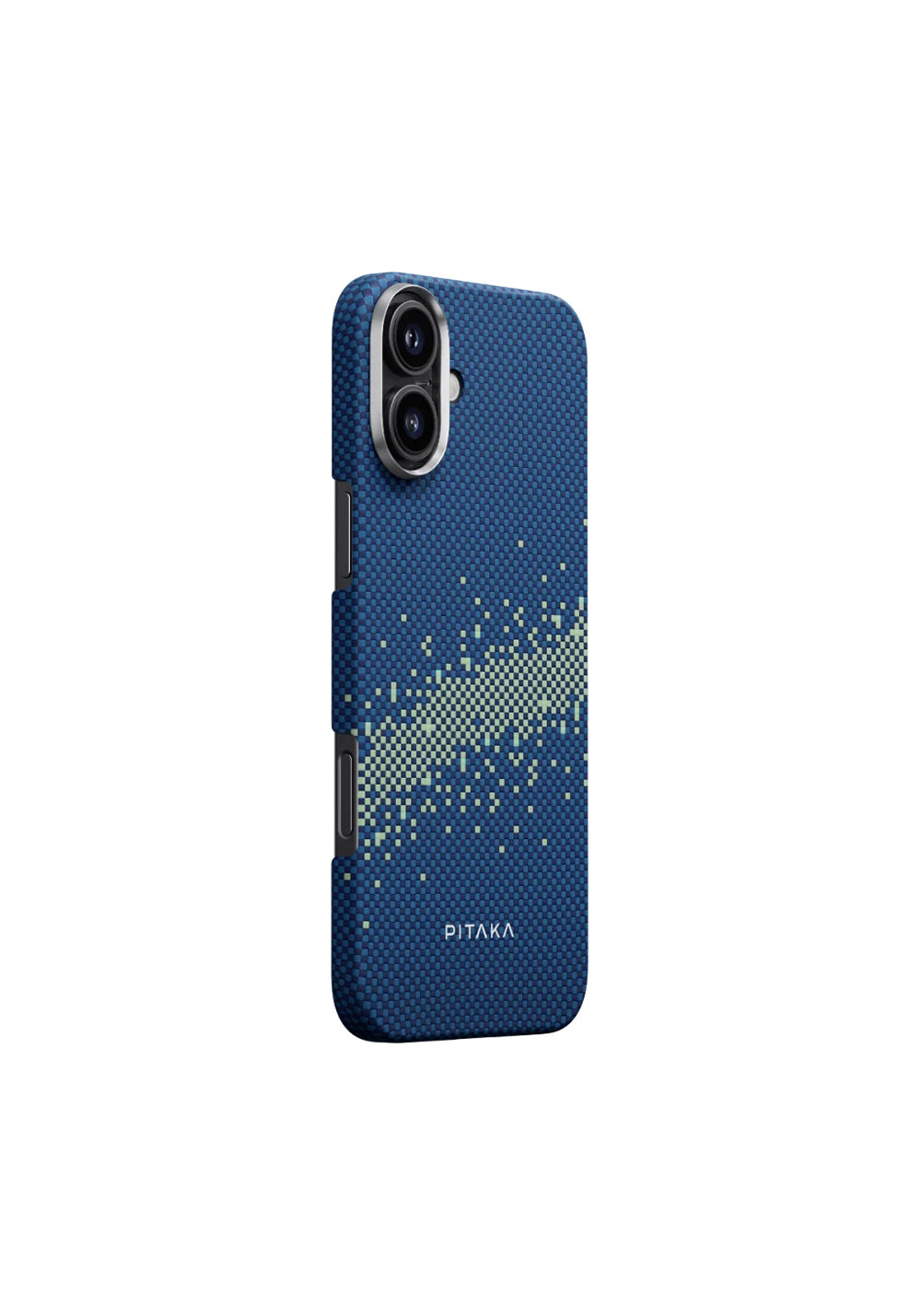 Apple iPhone 16 Plus Kılıf Manyetik Şarj Uyumlu Aramid Karbon Fiber Pitaka Tactile Woven Starpeak Serisi Milky Way Galaxy Kapak