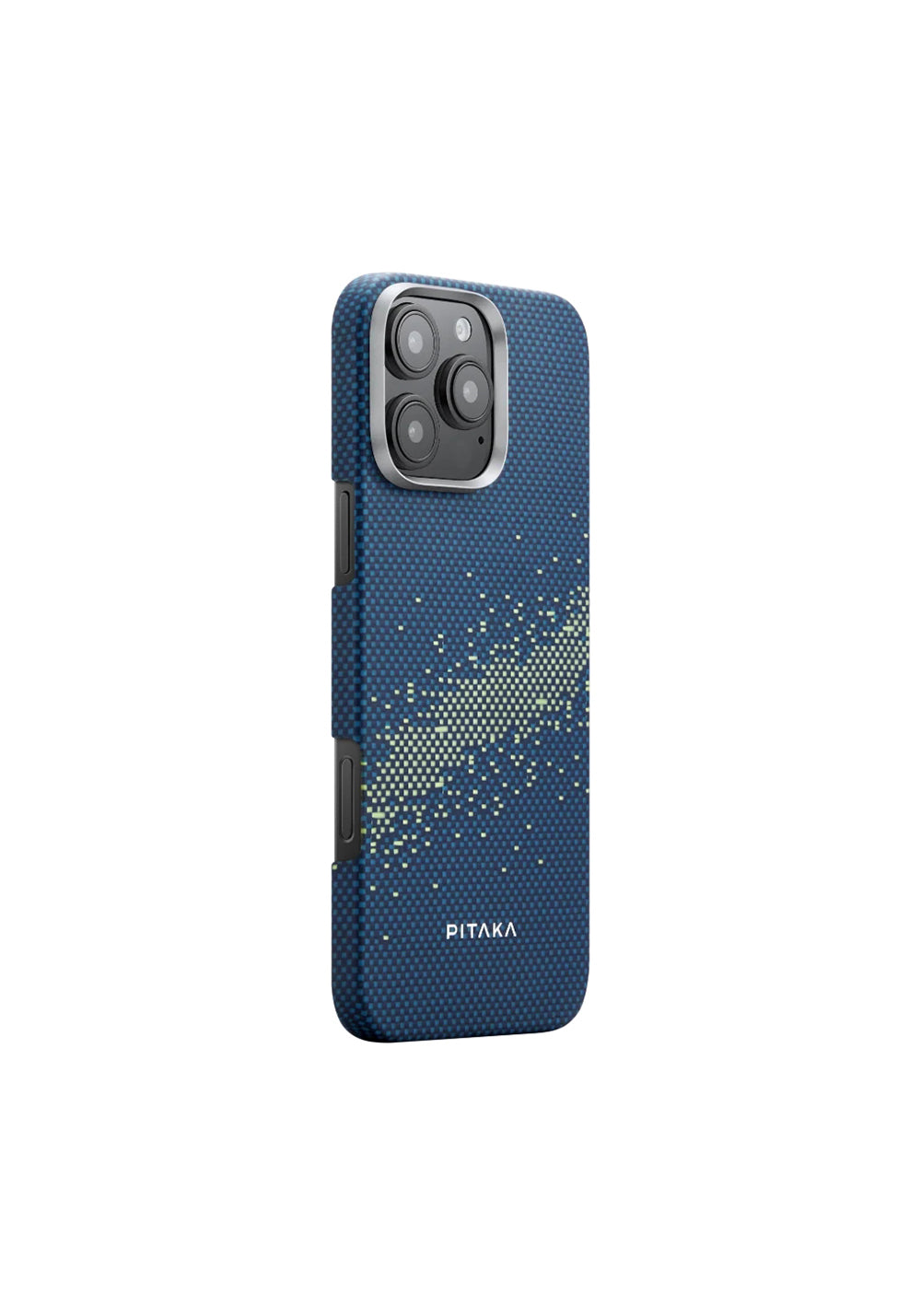 Apple iPhone 16 Pro Max Kılıf Manyetik Şarj Uyumlu Aramid Karbon Fiber Pitaka Tactile Woven Starpeak Serisi Milky Way Galaxy Kapak