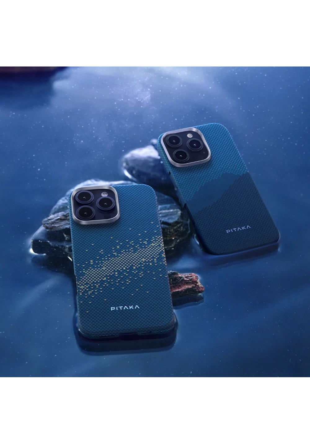 Apple iPhone 16 Pro Max Kılıf Manyetik Şarj Uyumlu Aramid Karbon Fiber Pitaka Tactile Woven Starpeak Serisi Milky Way Galaxy Kapak