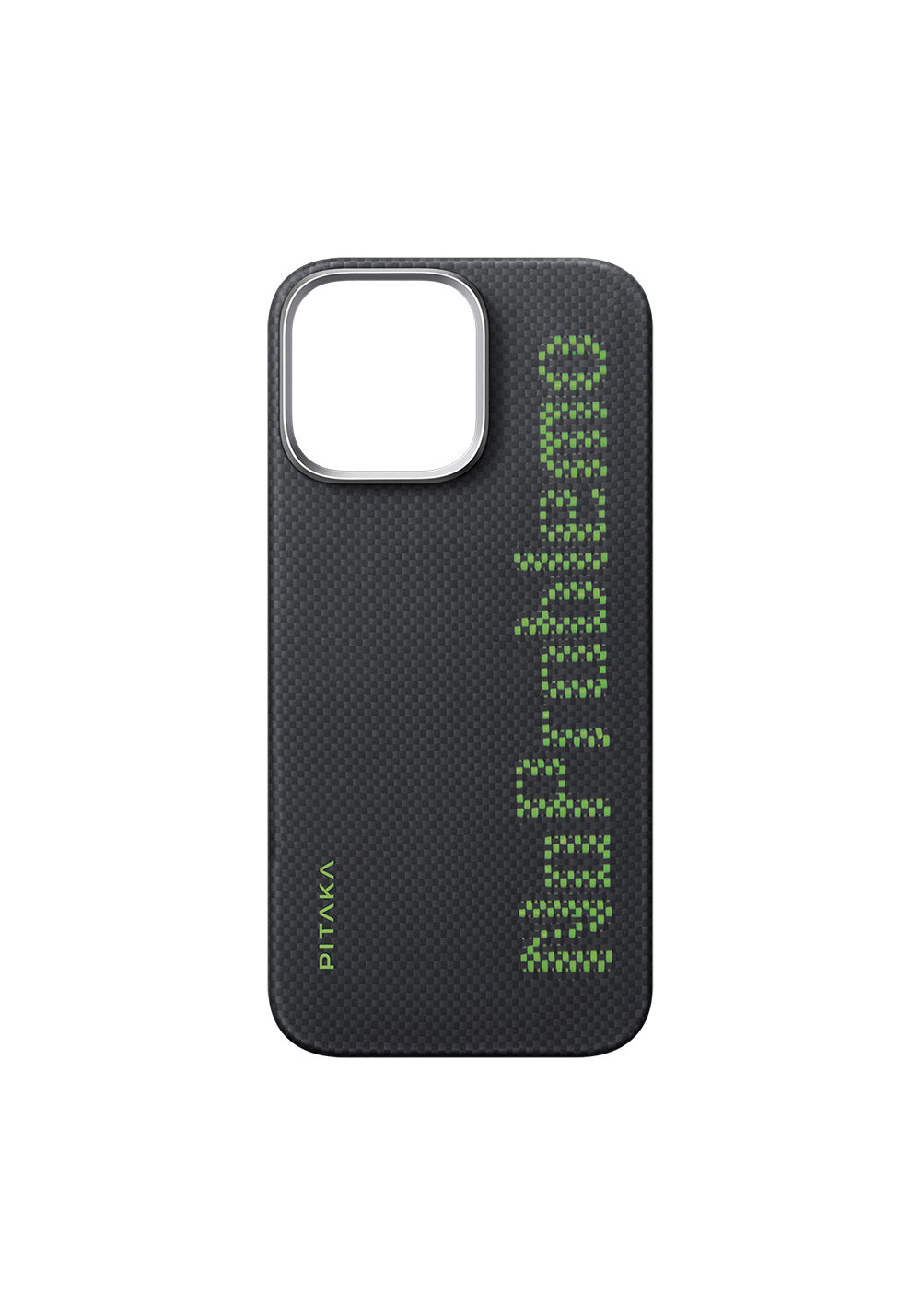 Apple iPhone 16 Pro Kılıf Manyetik Şarj Uyumlu Lumintex Teknolojili Fosforlu Aramid Karbon Fiber Pitaka Tactile Woven Aries Serisi NoProblemo Kapak