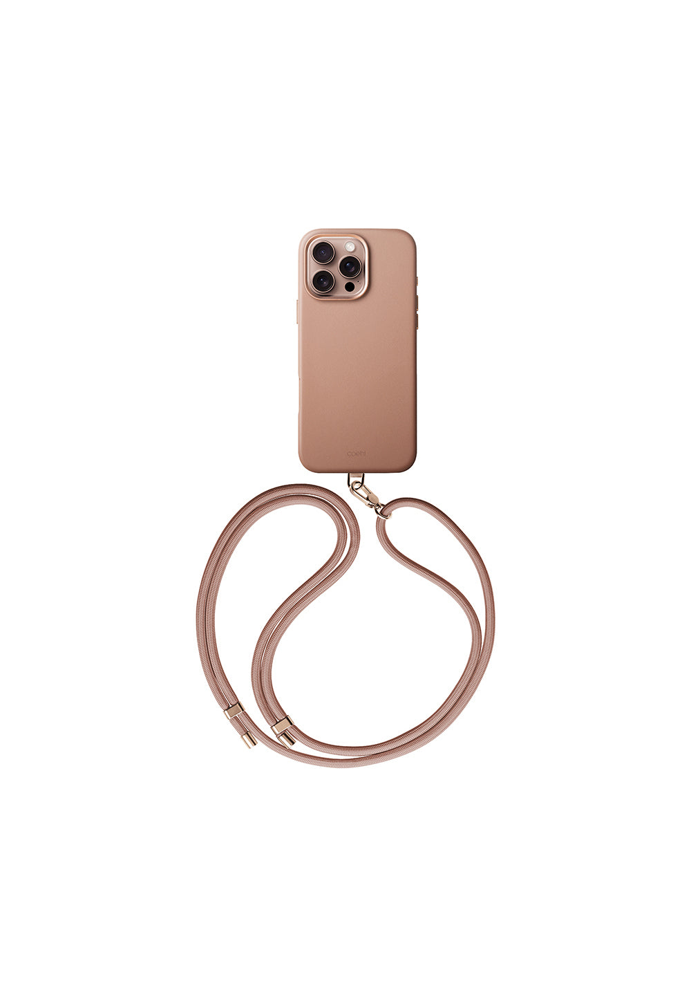 Apple iPhone 16 Pro Kılıf Manyetik Şarj Uyumlu Soft Arka Yüzey Askı İpli Coehl Muse Kapak