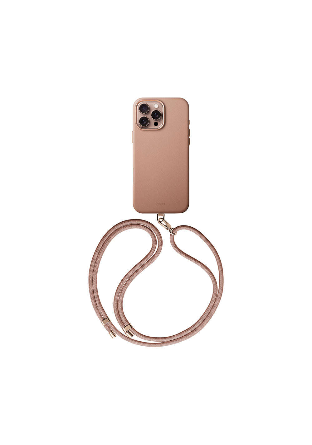 Apple iPhone 16 Pro Max Kılıf Manyetik Şarj Uyumlu Soft Arka Yüzey Askı İpli Coehl Muse Kapak